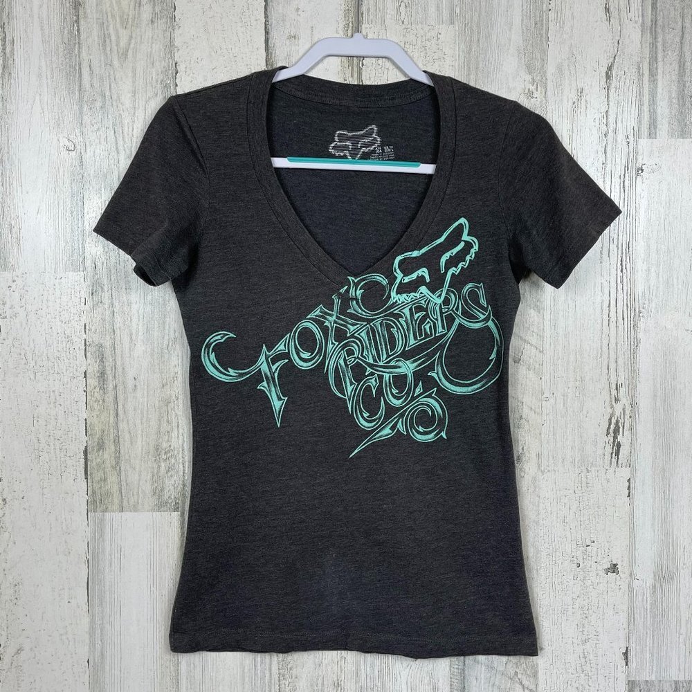 Fox Riders‎ graphic tee motocross mountain bike black green Large